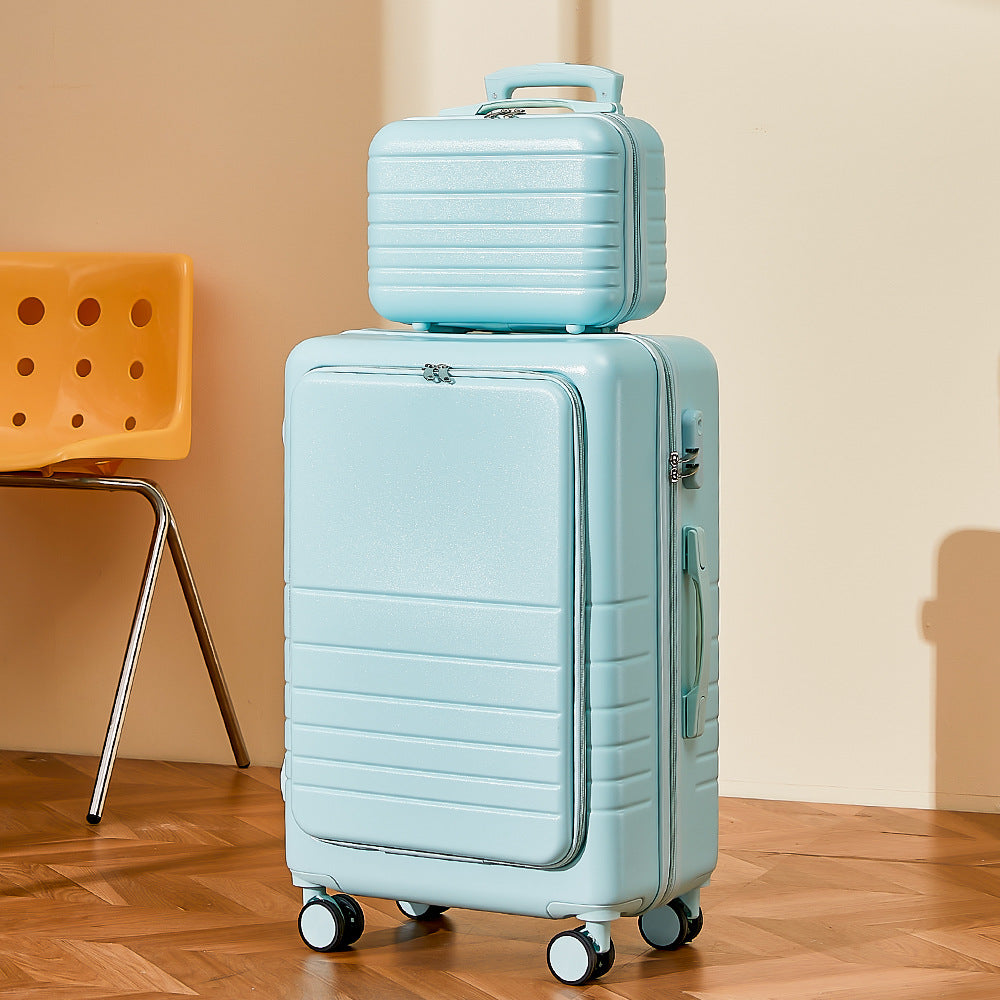 Front open suitcase for men and women