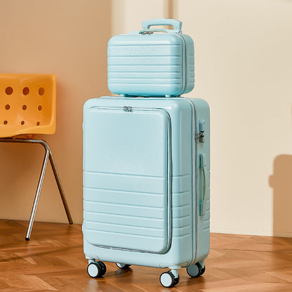 Front open suitcase for men and women