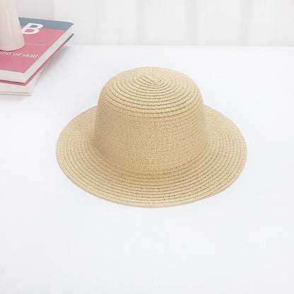 29cm Children's Flat-Brim Straw Hat Summer