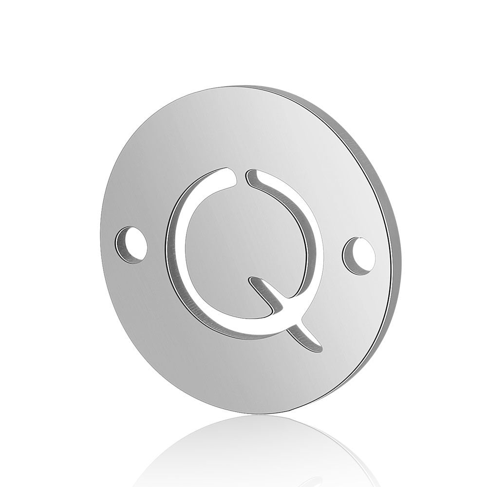 5 pcs/titanium steel English alphabet DIY pendant