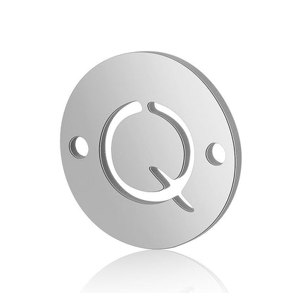 5 pcs/titanium steel English alphabet DIY pendant