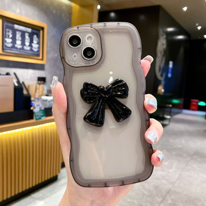 Apple 15 Wave Edge Colorful Bow iPhone 12 Ins Style Clear