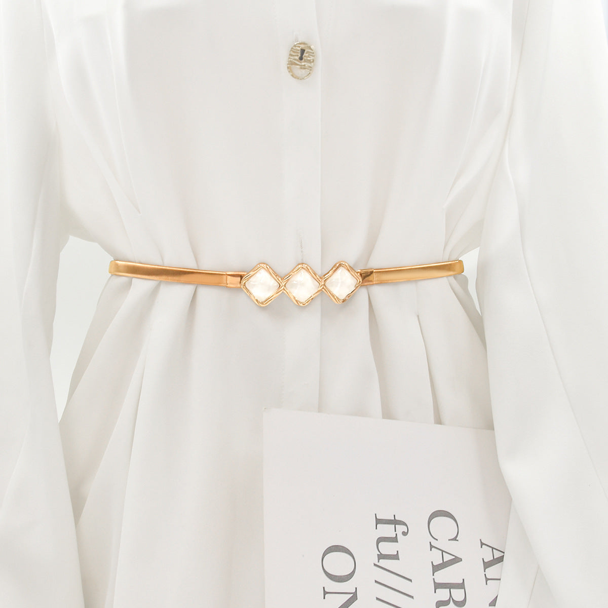 Elastic Metal Belt Gold Waist Chain