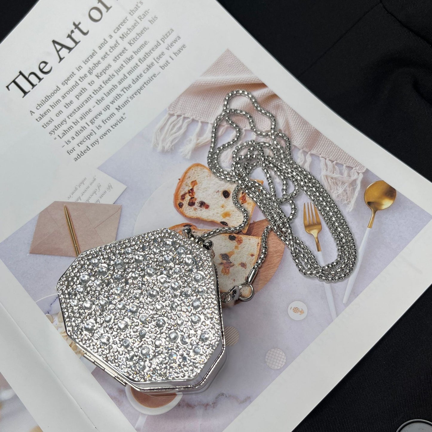 Full diamond acrylic round cake small bag