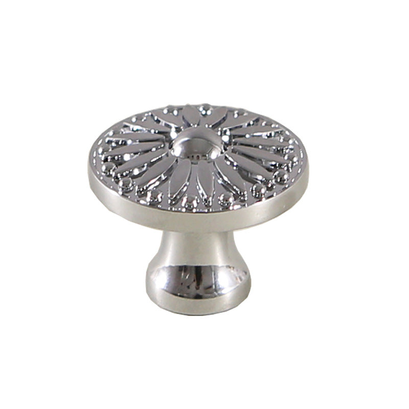 Electroplated round brass handle