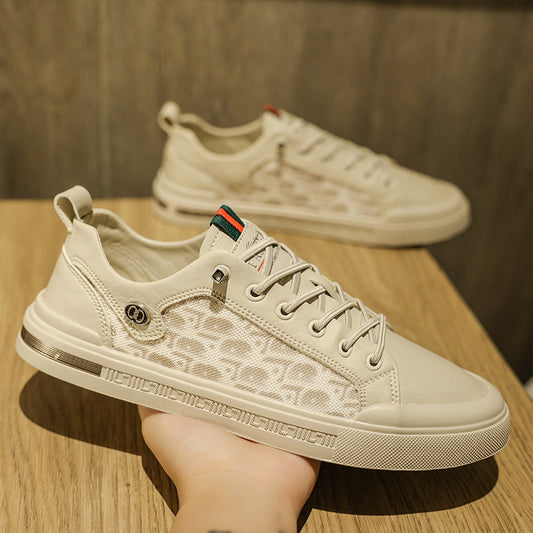 Fashionable Low-Top Lace-Up Casual Sneakers