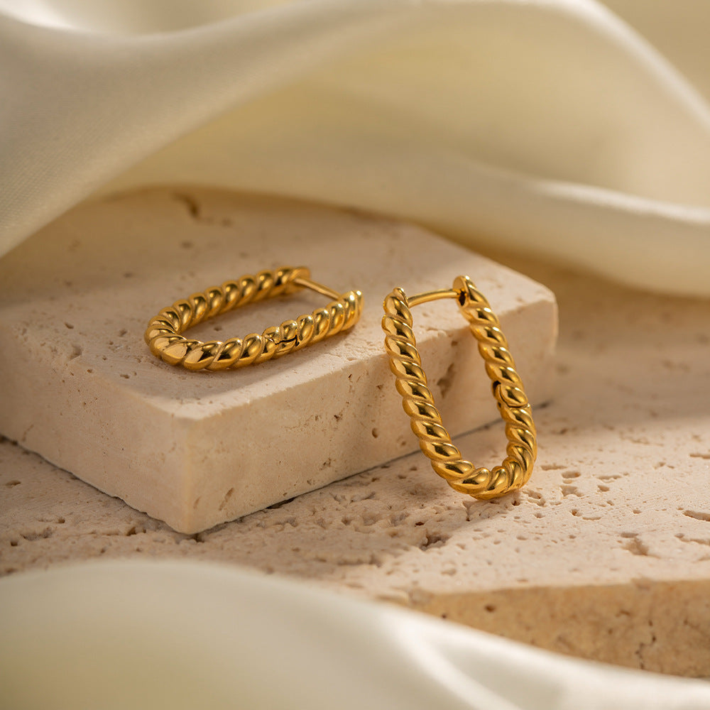 Symmetrical braided earrings