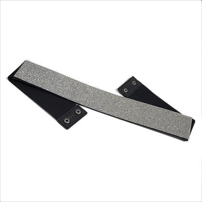 Rhinestone inlaid elastic elastic belt