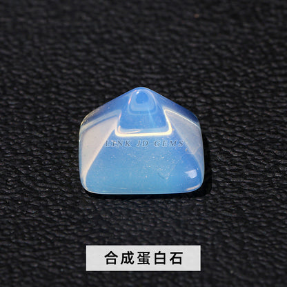 Crystal pyramid ring surface agate jade ring surface