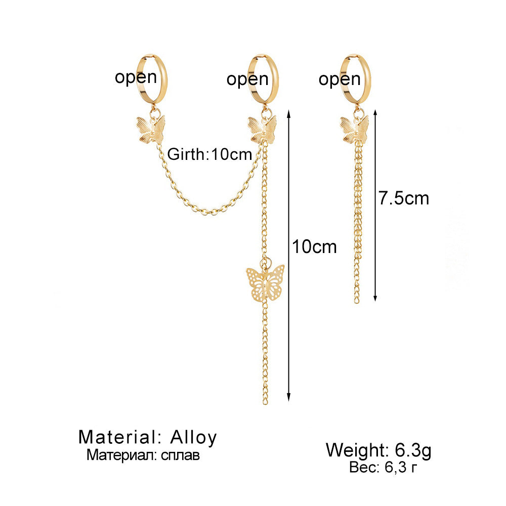 Butterfly chain combination ring opening adjustable