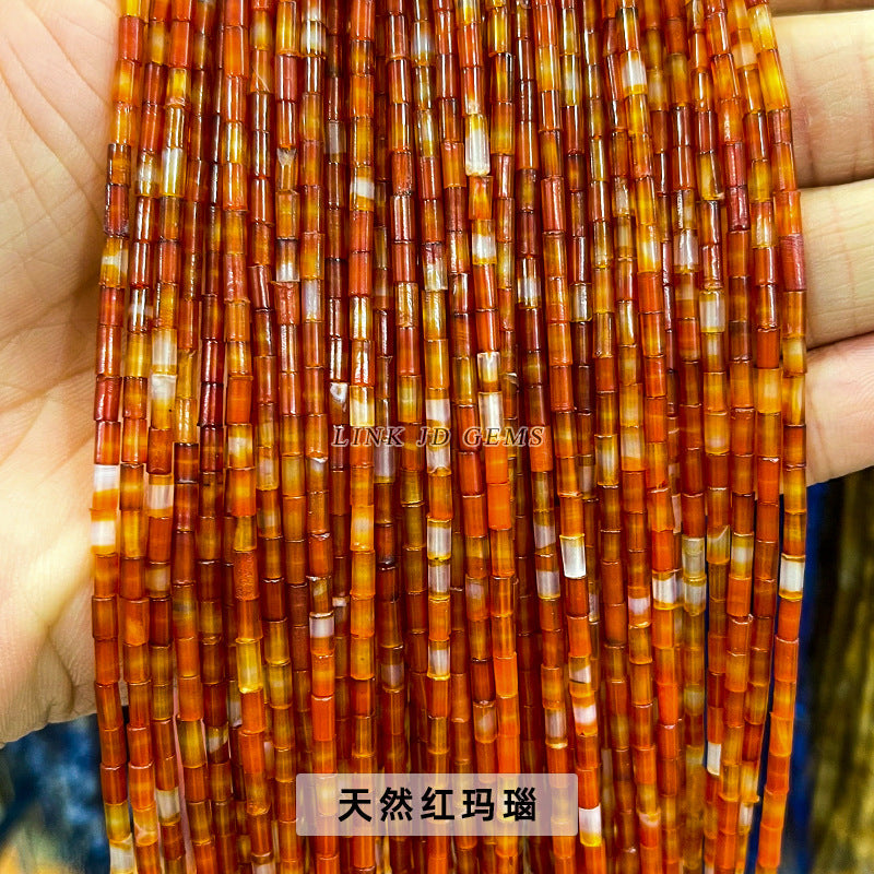 2X4mm agate round tube beads loose beads