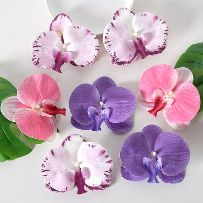 Filme de simulação de pétalas de cabeça de flor de orquídea Phalaenopsis 
