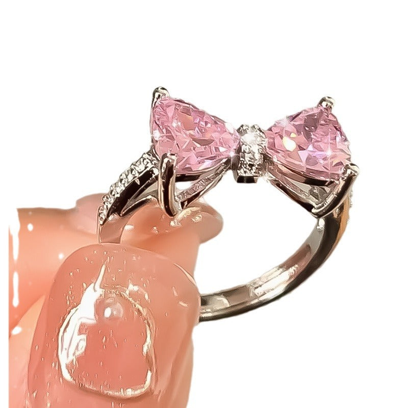 Pink Zircon Bow Ring