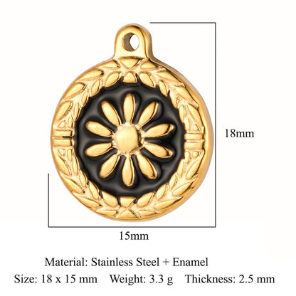 Branches Leaves Tree of Life Flowers Stainless Steel Pendant