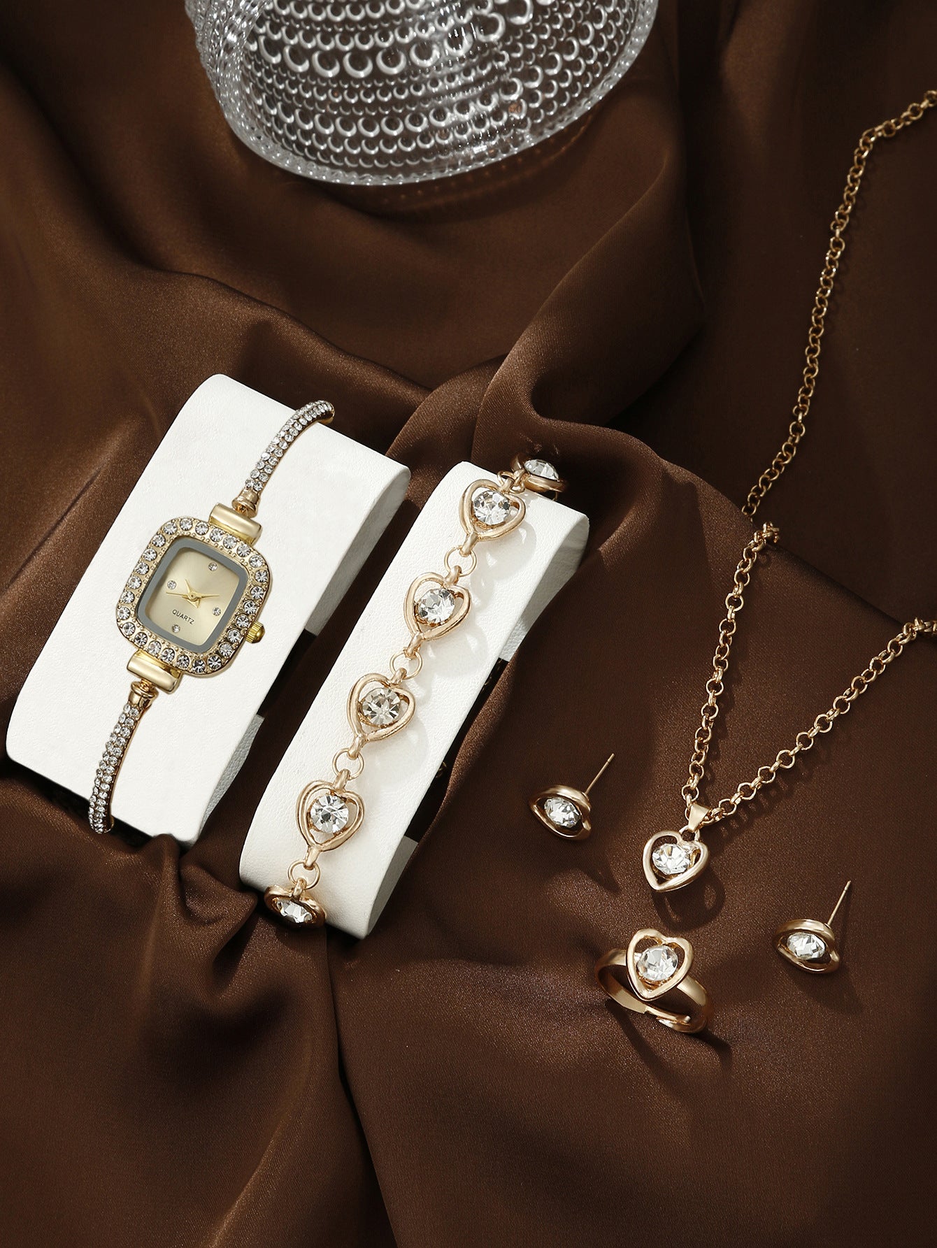 Square watch European jewelry set