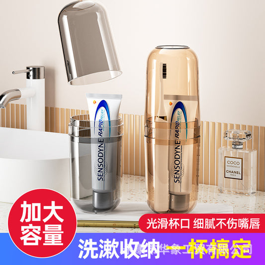 Storage travel mouthwash cup