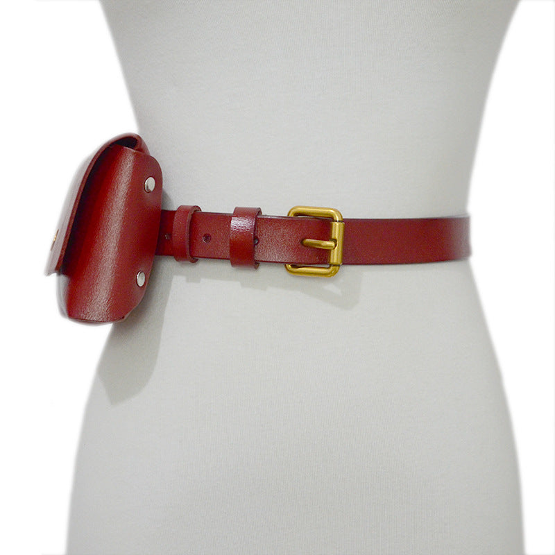 Satchel belt real cowhide