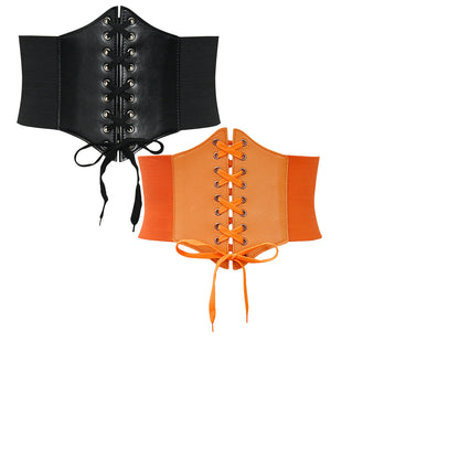 Elastic waist width belt