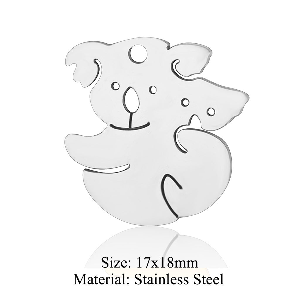 5 pcs/titanium steel pendant Seagull Mouse Koala Panda