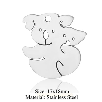 5 pcs/titanium steel pendant Seagull Mouse Koala Panda