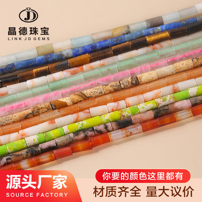 2X4mm agate round tube beads loose beads