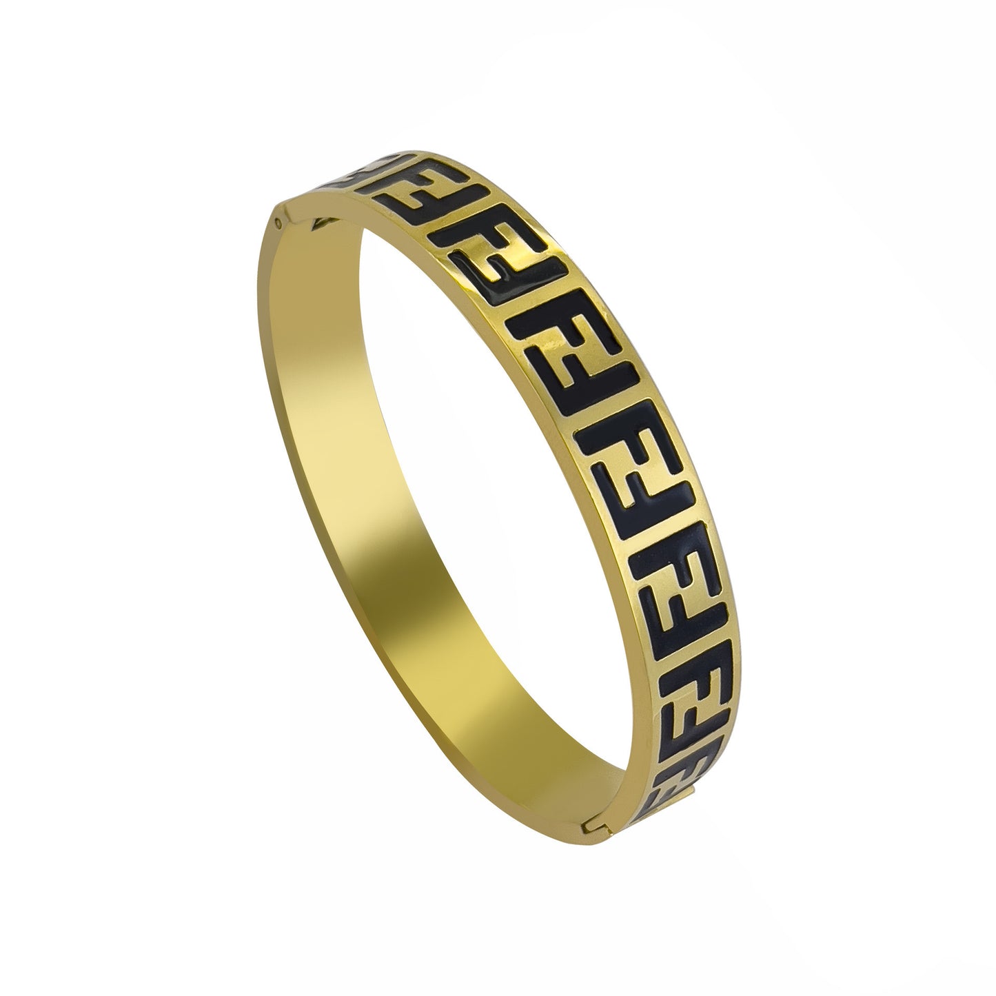 Double F Letter Bracelet, High-End Stainless Steel, INS Style