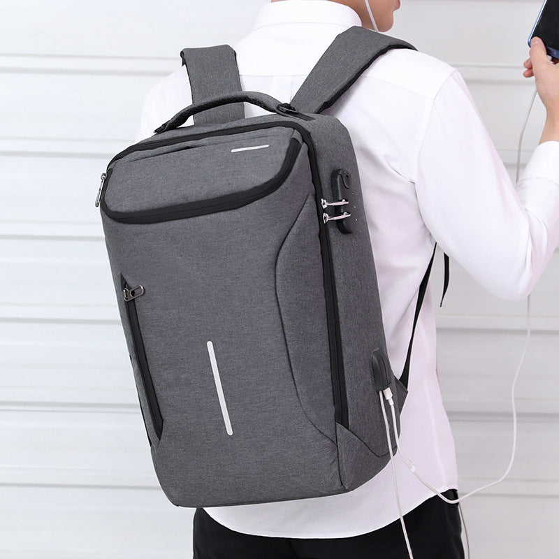 Travel computer schoolbag with combination lock