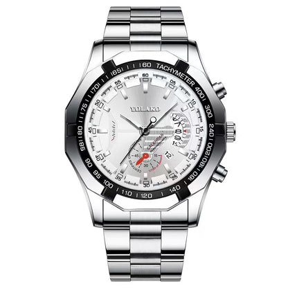 Extra-Large Men's Steel Band Watch