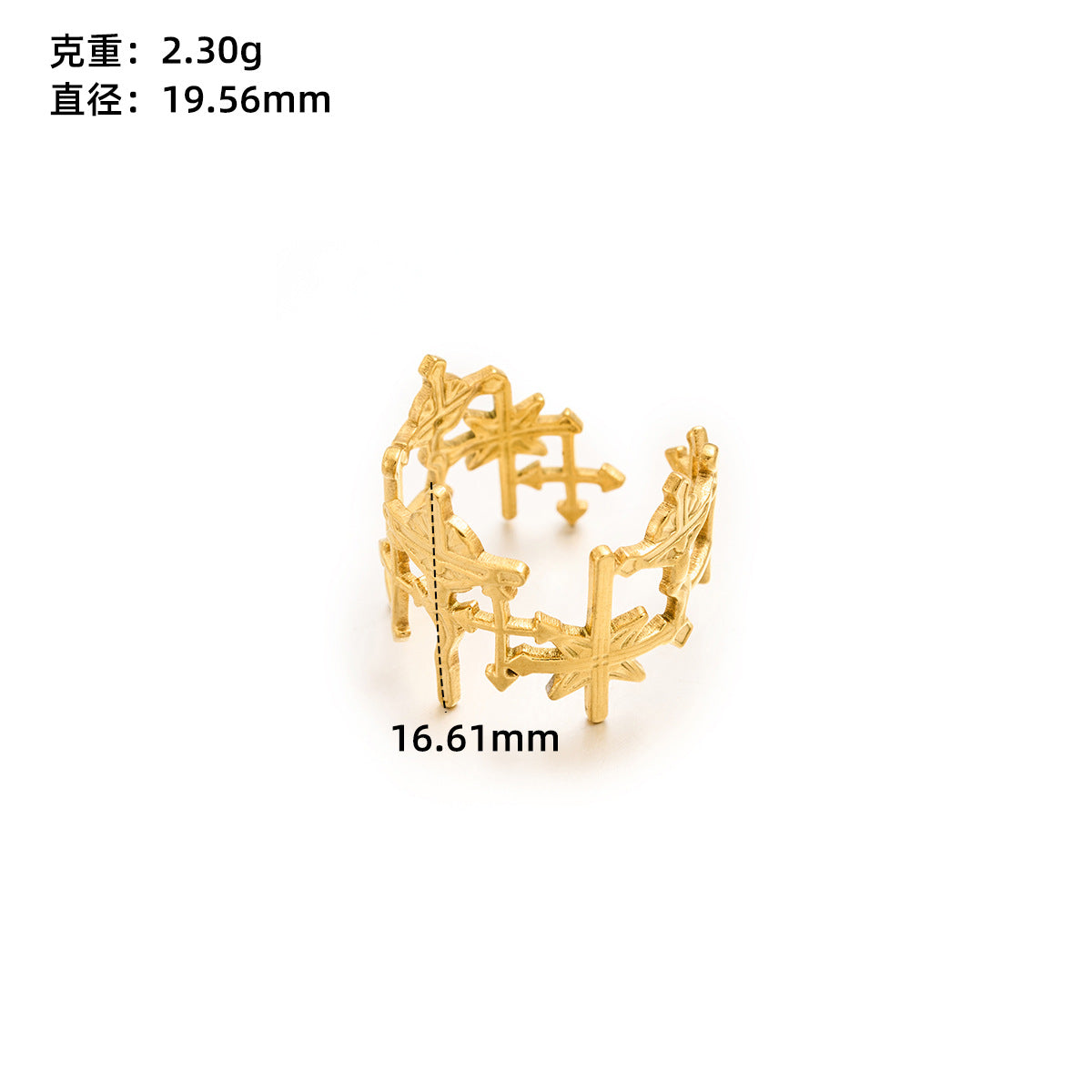 Stainless steel love open ring