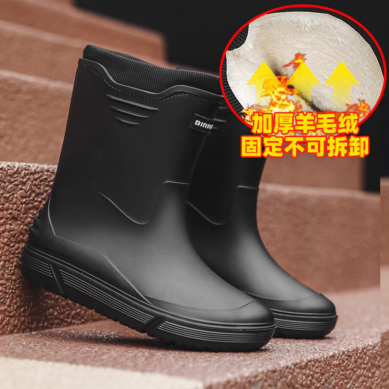 Fashion rain shoes men's warmth
