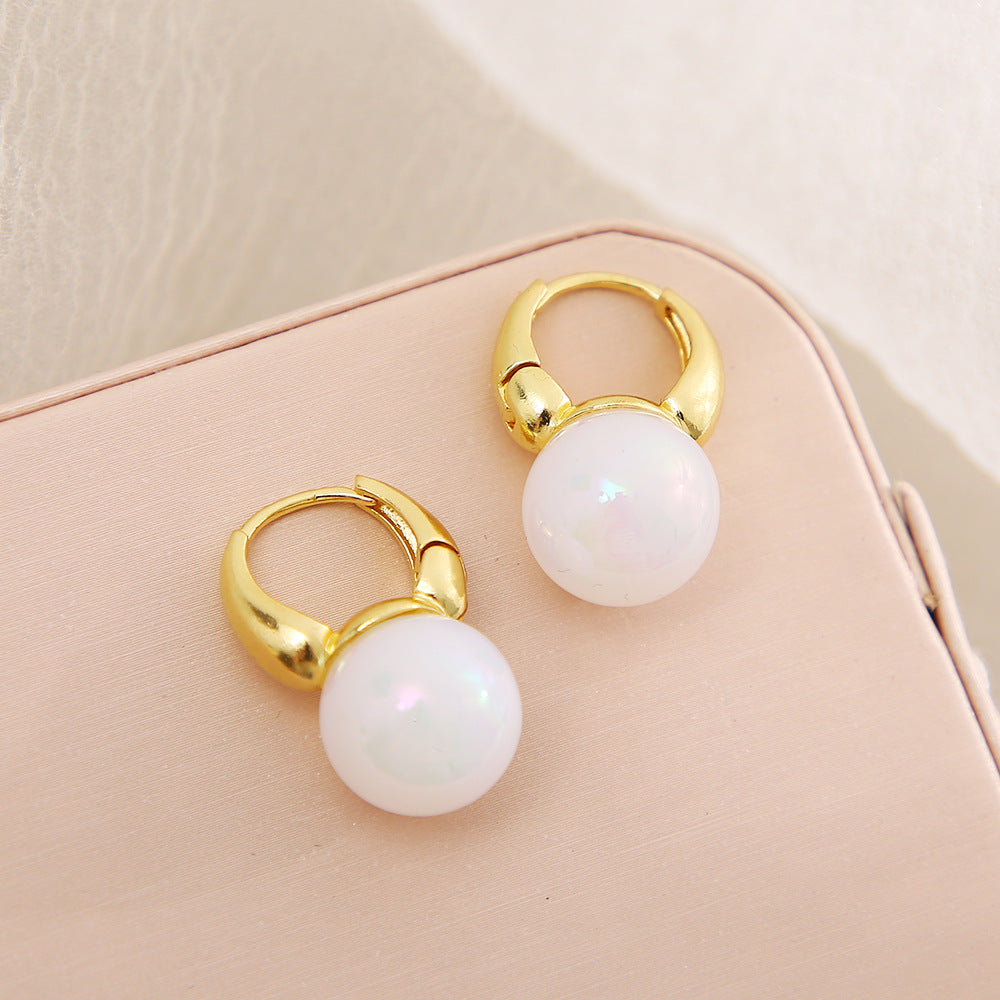 Mermaid Pearl Hoop Earrings