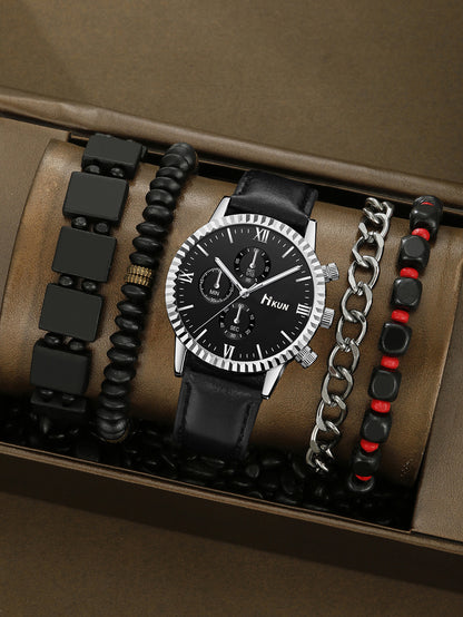 Quartz Watch Business Bracelet Set