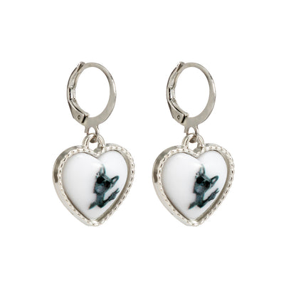 Acrylic pendant earrings.