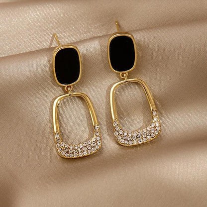 Geometric Diamond stud earrings for women