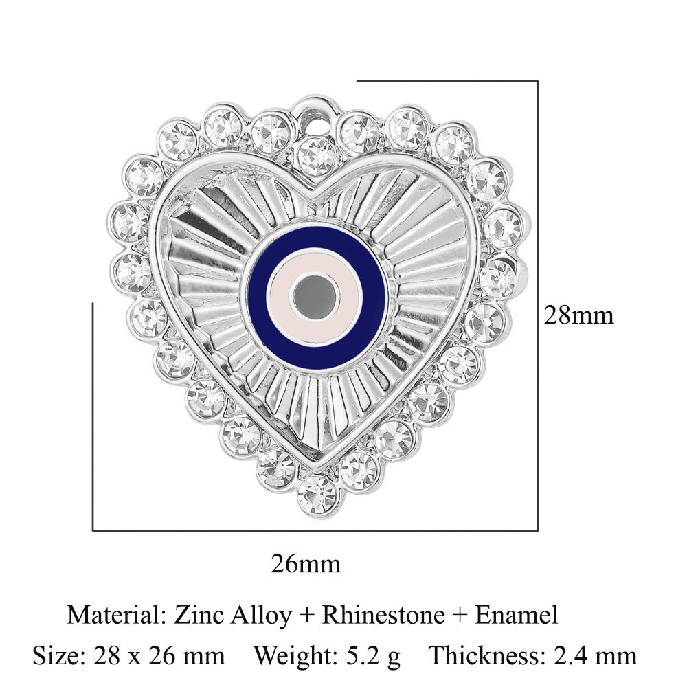 5 pcs/bag, palm eye, alloy necklace, earrings, pendant.