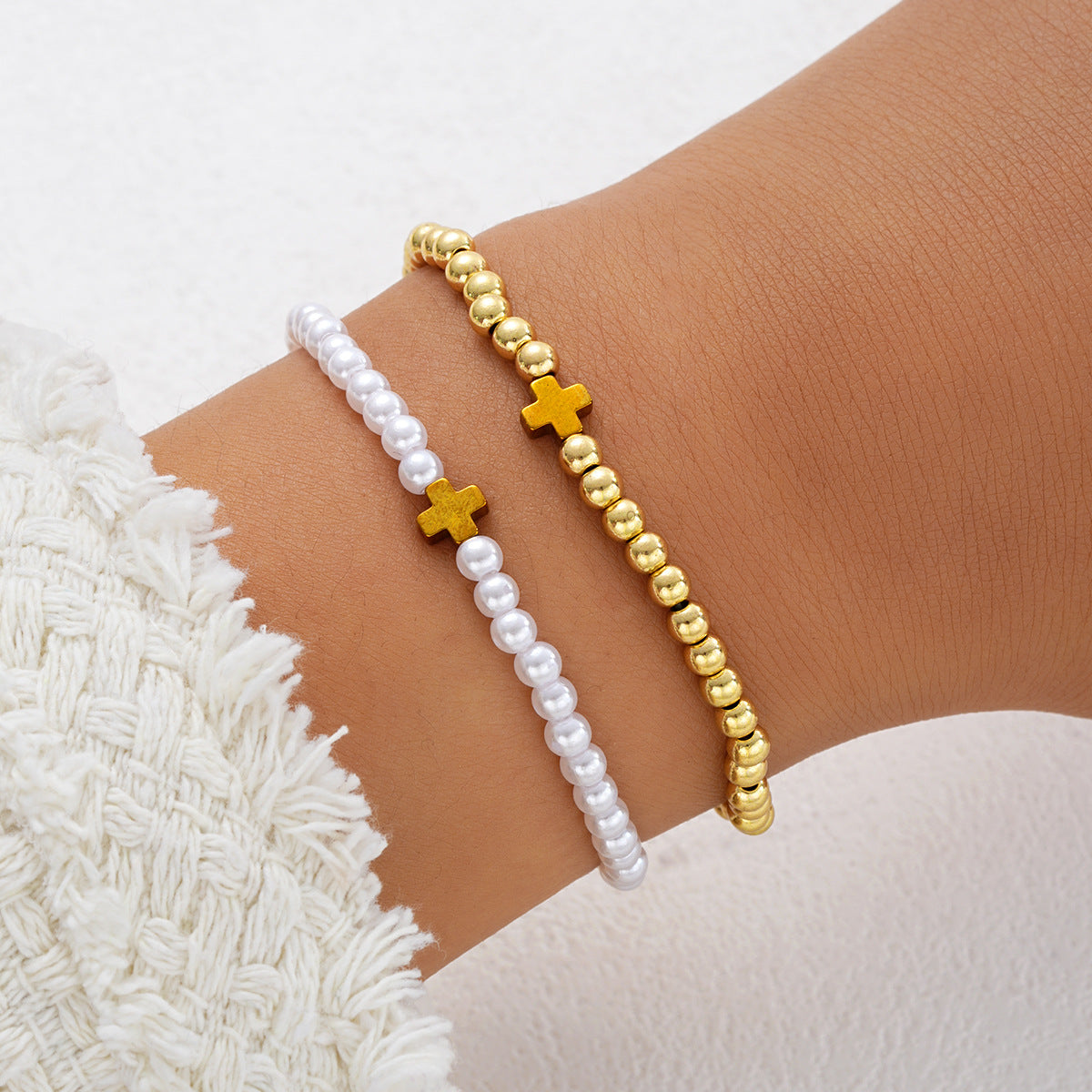 Love Pendant Beaded Bracelet Set