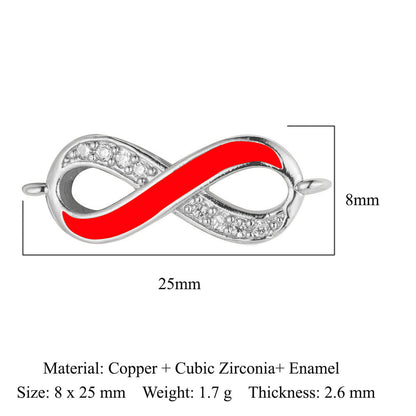 Copper zircon DIY jewelry connecting accessories