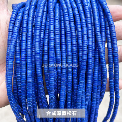 2 * 4Mm multicolor synthetic turquoise right-angle disc loose beads