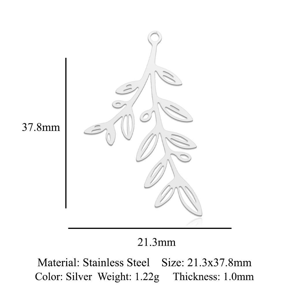 5 pcs/bag leaf maple leaf titanium steel pendant