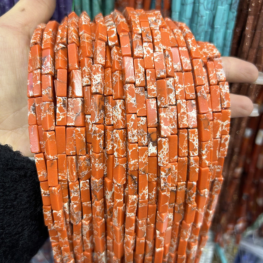 4*13mm long crystal agate cube special shaped beads