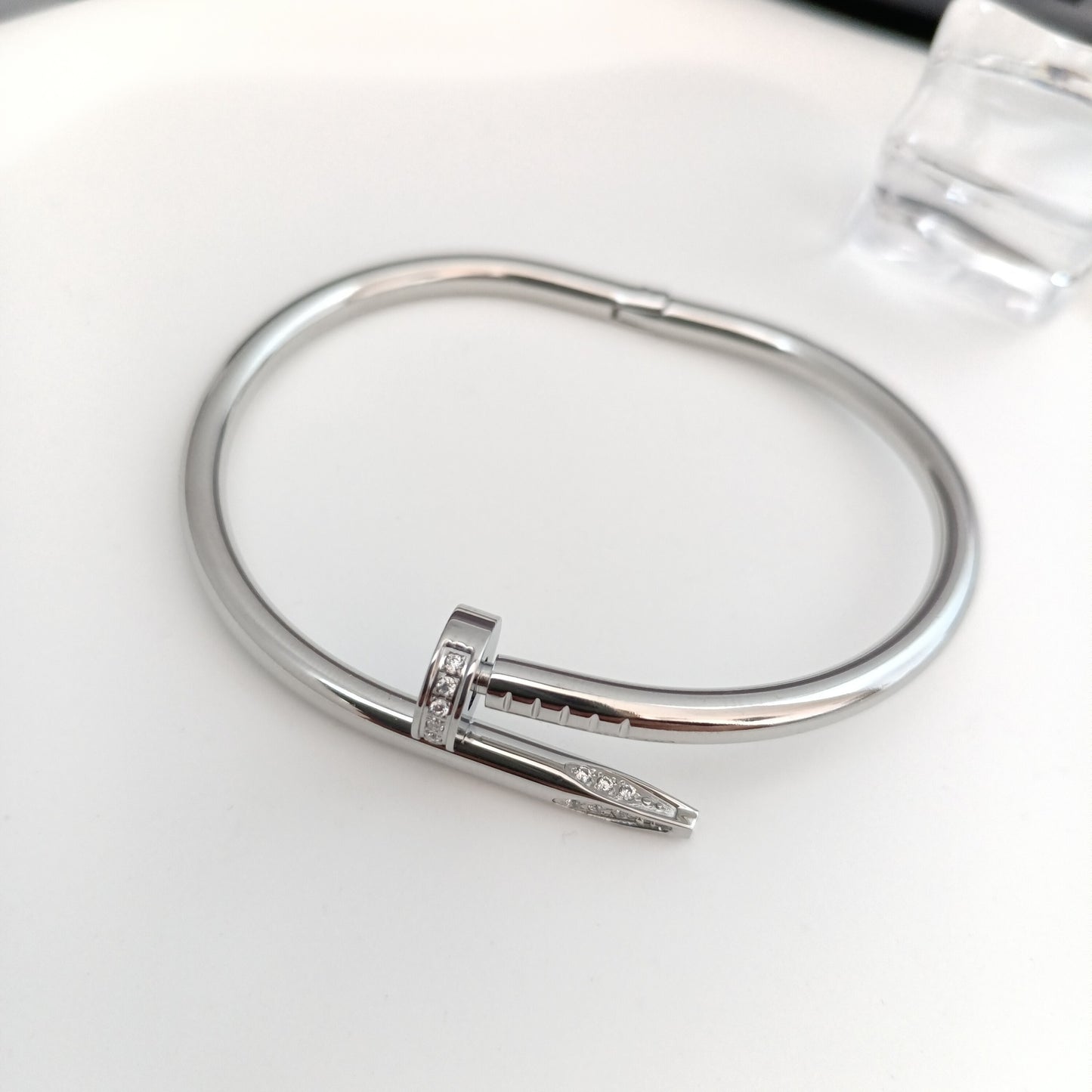 Titanium Steel Open Nail Bracelet — Light Luxury Non-Fading