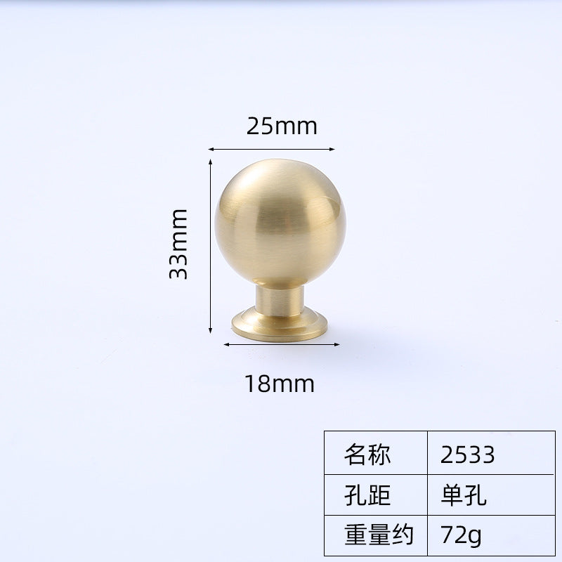 Simple solid brass handle