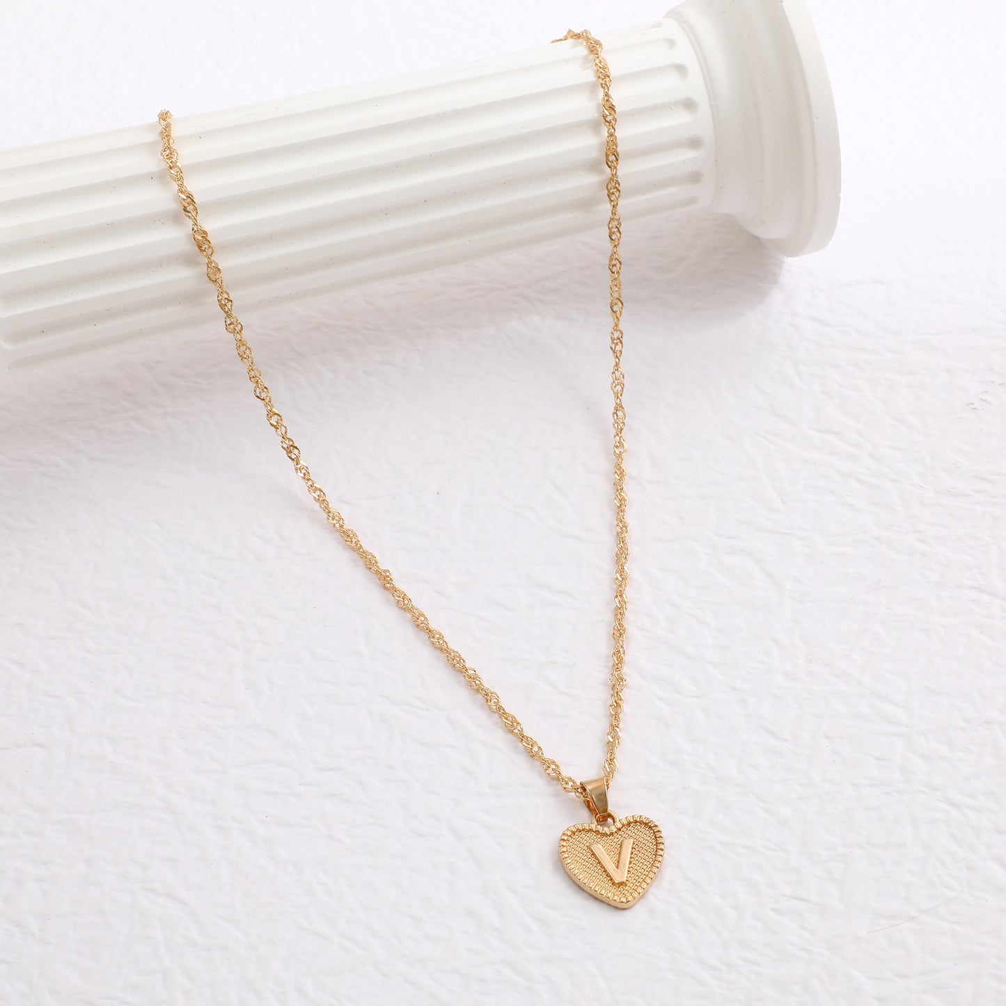 Love Heart Letter Necklace