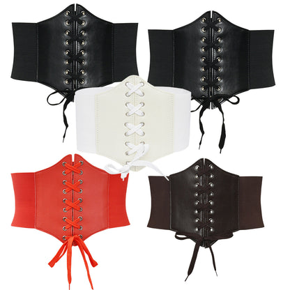 Elastic waist width belt