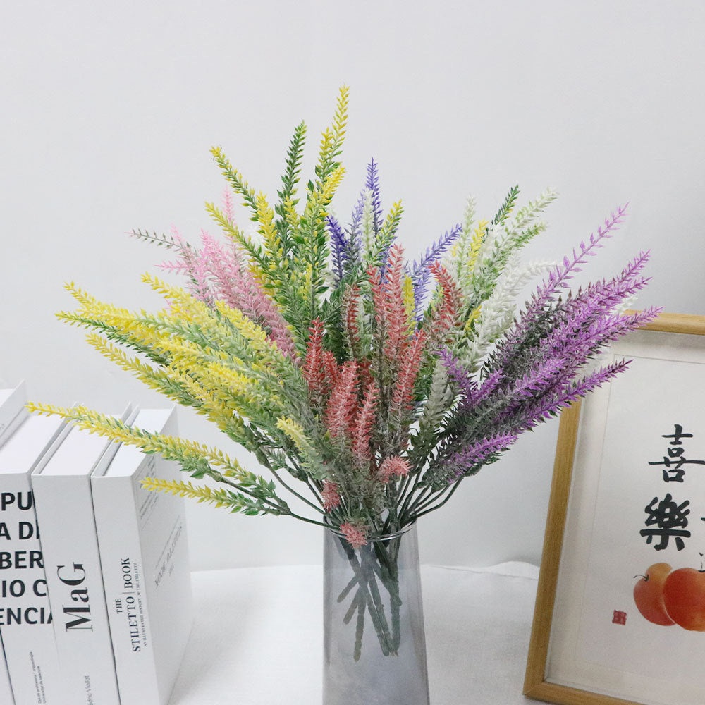Simulation flower 5 fork lavender flocking fake plant