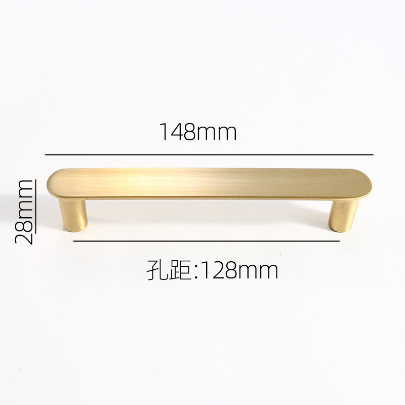 Anti-collision curved cabinet door handle