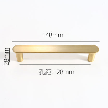 Anti-collision curved cabinet door handle