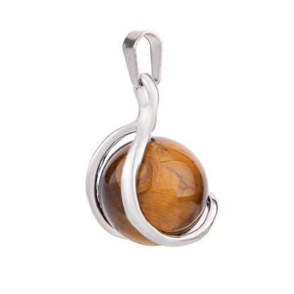 Pingente em forma de U com conta giratória livre de cristal 