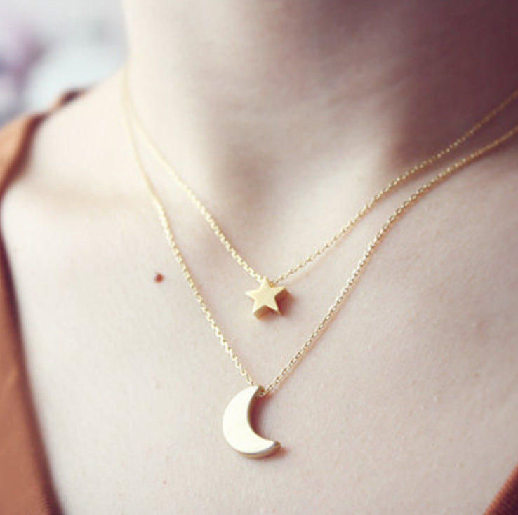 Star Moon Love Pendant Necklace