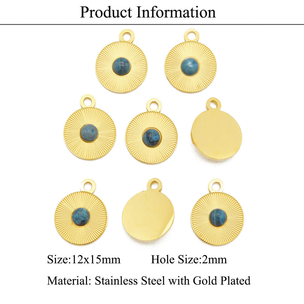 3 pcs/titanium steel leaf pendant accessories